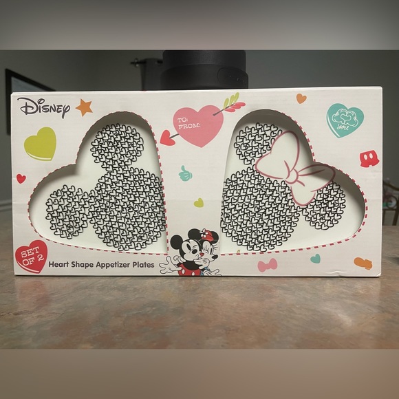 Kitchen Disney Heart Shape Appetizer Plates Poshmark